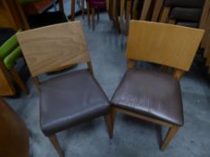 * 7 x selection of brown chairs