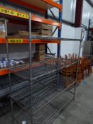 * 4 tier wire racking. 1520w x 600d x 1850h