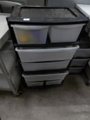 * plastic storage unit with drawers