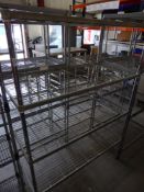 * 4 tier wire rack. 1190w x 600d x 1700h