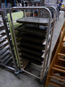 * 10 tier tray rack on castors complete with trays