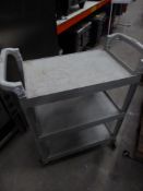 * grey 3 tier hostess trolley
