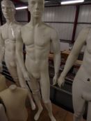 * white male mannequin - glass stand