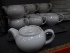 * 17 x white tea pots