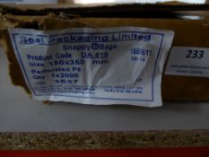 * Snappy seal bags - 150 x 350