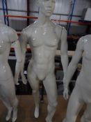 * white male mannequin - glass stand