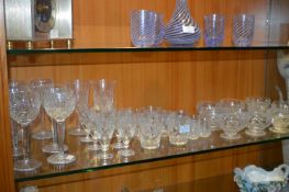 Cut Crystal Wine Glasses, Tumblers, Dessert Dishes