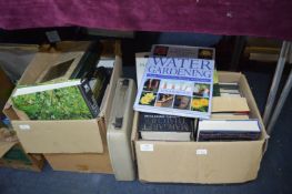 Two Boxes of Hardback Books and a Typewriter