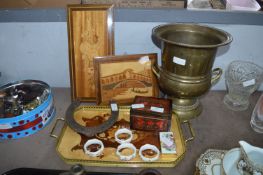 Sorento Ware Tray, Wall Plaques, plus Brassware, e