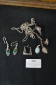 Assorted Silver Earring, Pendants, etc. ~23.1g