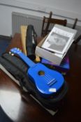 Blue Ukulele plus Beginners Set and Music Stand