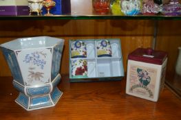 Botanical Mugs, Vases, and Biscuit Barrel