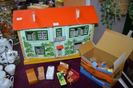 Vintage Dolls House and Furniture