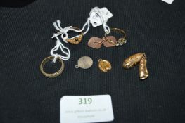 Assorted 9k, 18k and Rolled Gold, plus Silver Scra