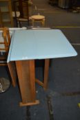 Blue Formica Drop Leaf Kitchen Table