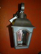 *K-9370 Old Bronze Light Fitting with Satin Etched & Clear Beveled Glass