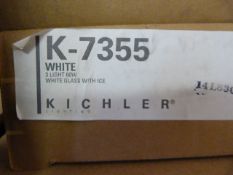 *K-7355 White Glass Shade with Ice