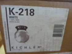 *K-218 White Glass Light Fitting