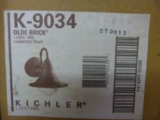 *K-9034 Old Brick Light Fitting with Hammered Shade