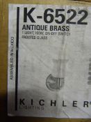 *Box of Twelve K-6522 Antique Brass Light with Frosted Glass