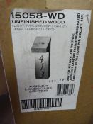 *15058-WD Unfinished Wood Light Fitting