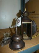 *K-9702 Old Bronze Light Fitting with Clear Beveled Glass