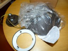 *K-15211-AZT Textured Arch Bronze Light Fitting with Clear Ribbed Diffuser and Louvered Shield