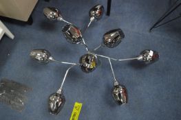 Mirror Finish Chrome & Glass Light Fitting