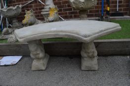 *Garden Bench with Squirrel Supports