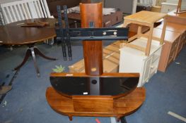 TV Stand with Smoked Glass Shelf