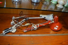 Two Adjustable Desk Lamps (No Bases)