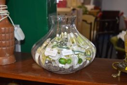 Glass Vase Containing a Artificial Orchid