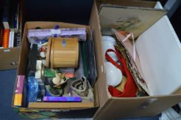 Two Boxes of Household Goods, Decorative Items, et