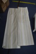 Pair of Laura Ashley Striped Curtains