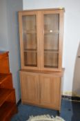 Light Oak Effect Display Cabinet