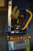 Assorted Tools; Socket Set, Spirit Level, Saws, et
