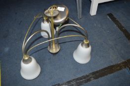 Brushed Brass & Glass Light Fitting