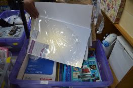 Storage Box Containing Centura Pearl Card Packs, Metallic Card, and Printer & Photo Paper, etc.