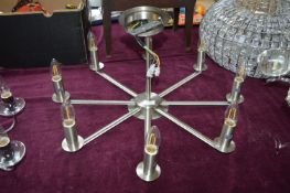 Brushed Steel Chandelier Light Fitting