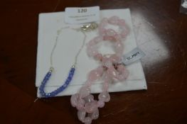 Two Gemphoria 925 Sterling Silver Gemstone Necklaces