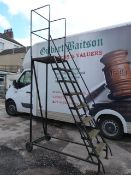 8 Tread Mobile Steps - Platform Height 200cm Top Rail 300cm Approximately