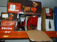 *Three Popup Christmas Tinsel Dogs, and a 6ft Chri