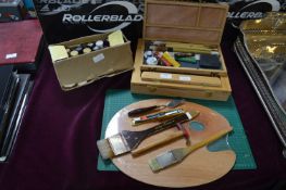 Artist Pallet, Easel, Calligraphy Set, Paint Brush