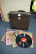 Record Case Containing 78rpm Records