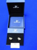 Pair of Swarovski Crystal Bee Earrings