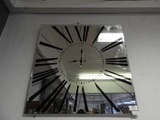 Mirrored Wall Clock
