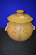 Large Studio Pottery Lidded Jar