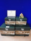 Two Medium and Two Small Lilliput Lane Cottages