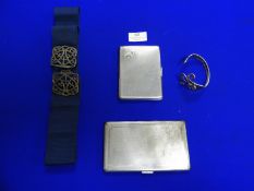 EPNS Cigarette Cases, Nurse's Belt & Buckle, and a