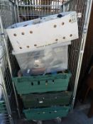 Cage Lot of Household Goods; Dolls, Pottery, etc.